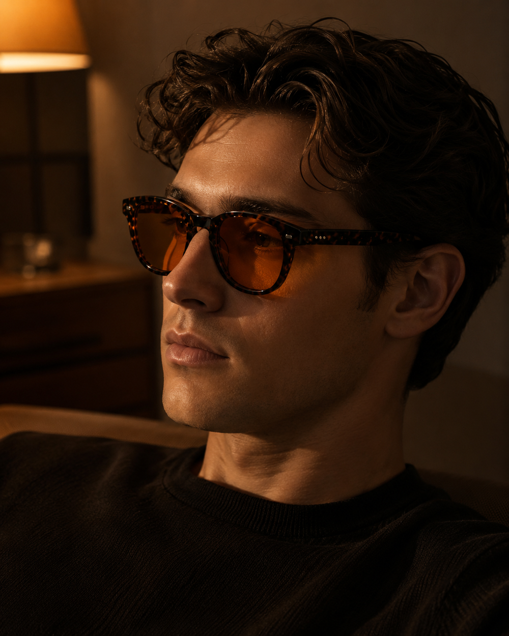 Amber lens
